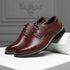 Elegant Pointed Toe Oxfords for Men - Soft Bottom Business Casual Formal Dress Shoes for Office, Weddings, and Parties